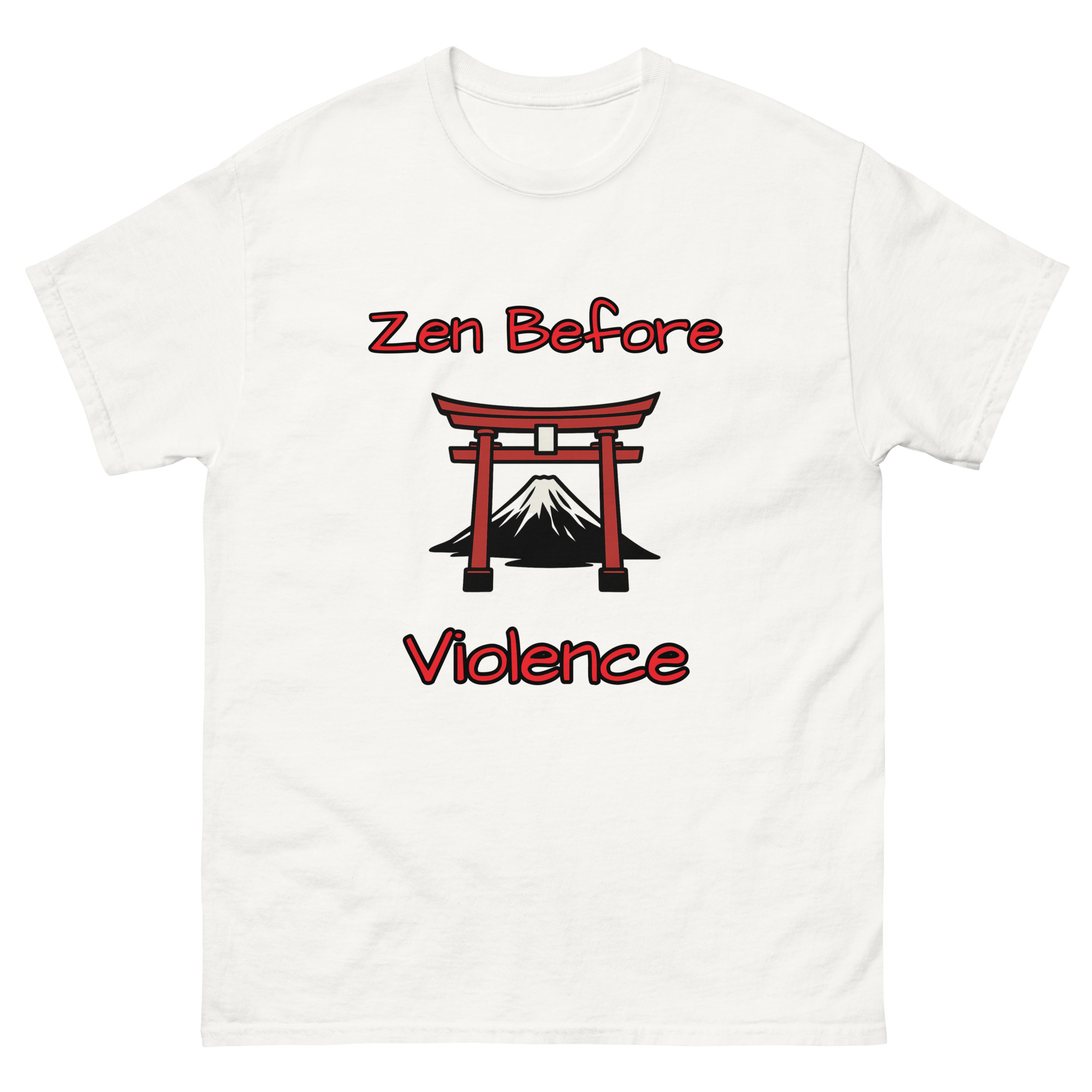 zen before violence - martial arts tshirt - Image 5