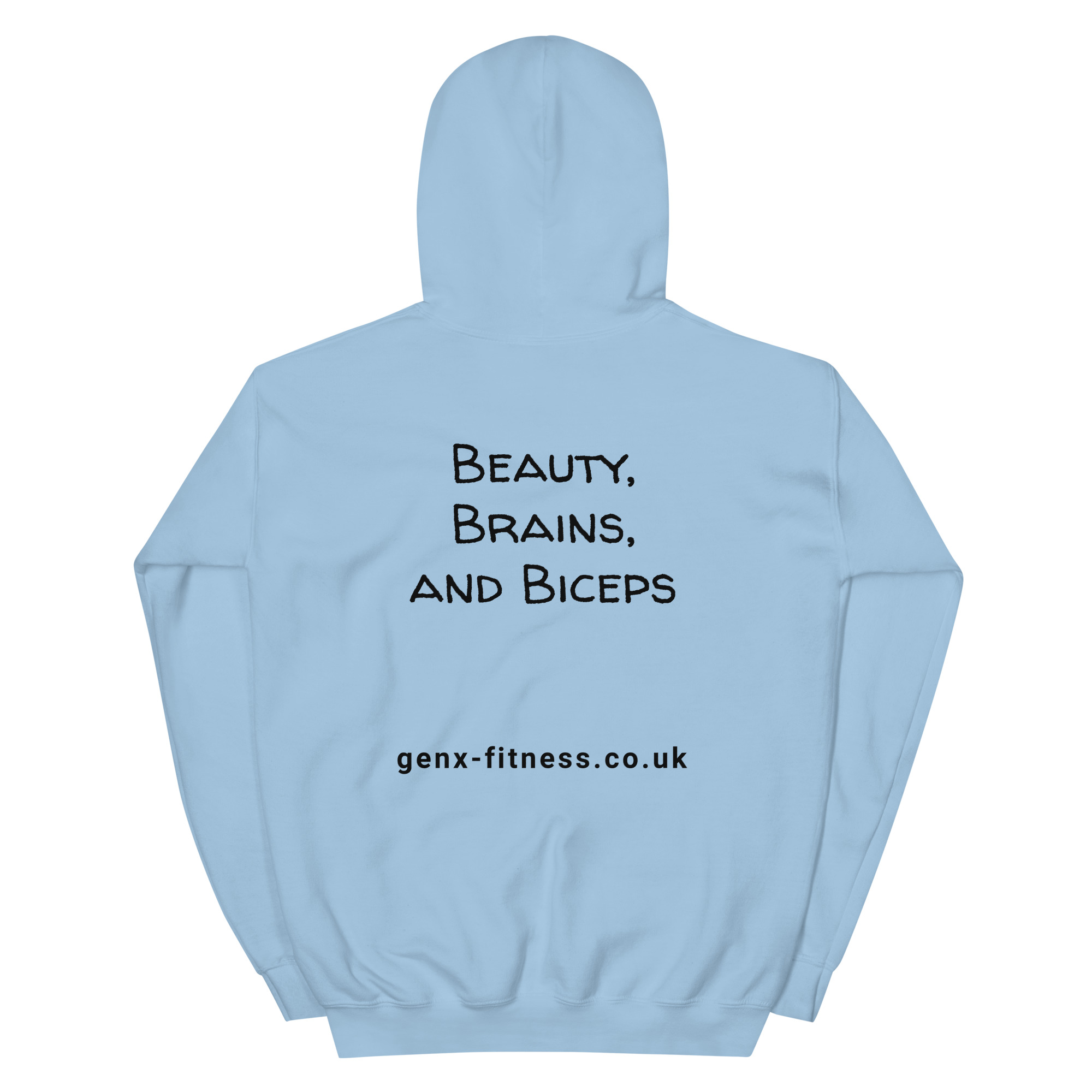 Beauty, brains, biceps hoodie - Image 9