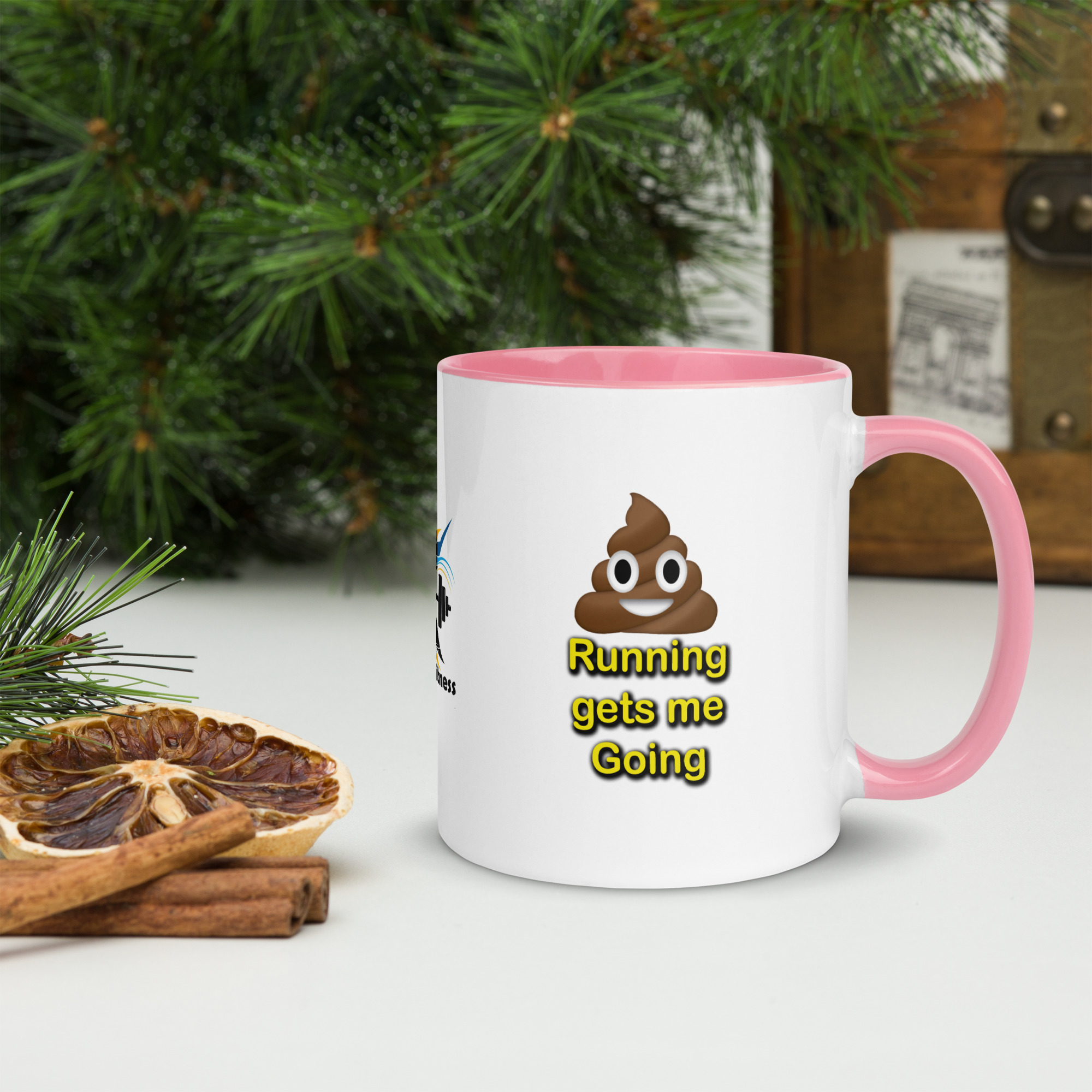 Running gets me going poop mug - Image 3